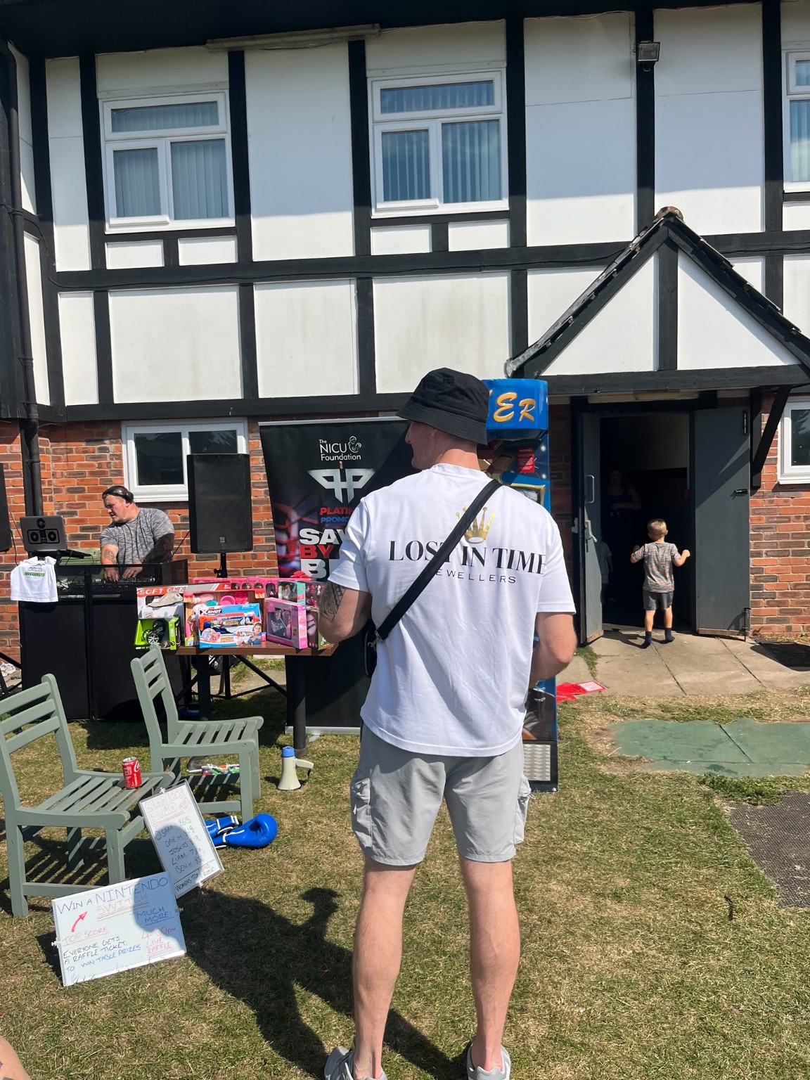 Lost In Time Jewellers sponsor at the Platinum Promotions family fun day with DJ setup and community entertainment